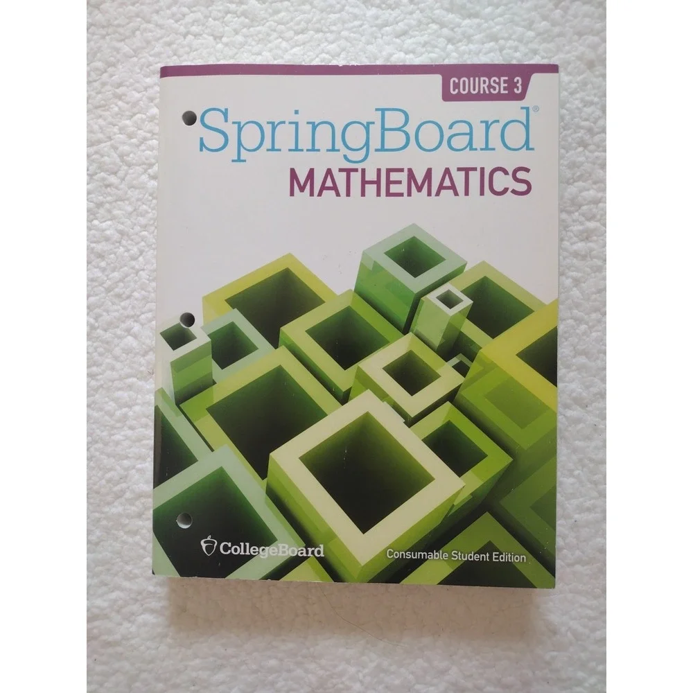 SpringBoard Mathematics, Common Core Edition, Course 3/PreAlgebra, Studen - GOOD - Picture 2 of 4